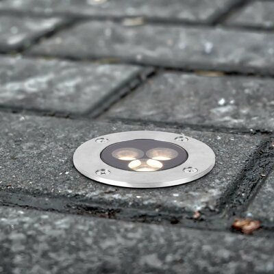 LED Recessed In-Ground Deck Light 3W Waterproof IP67, 24V DC, 100mm Outdoor Step Light